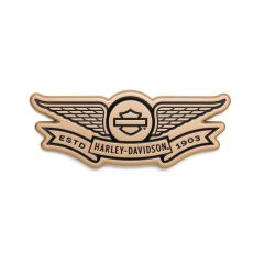 Harley-Davidson Gold Winged Bar & Shield Decorative Medallion 