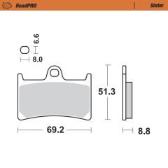 Moto-Master Brake pad RoadPRO Sinter front