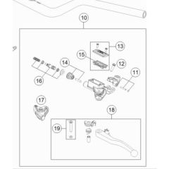 CLUTCH LEVER CPL. LONG      13