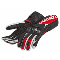 Ducati Performance C3 MC-Handske Röd/Vit/Svart 